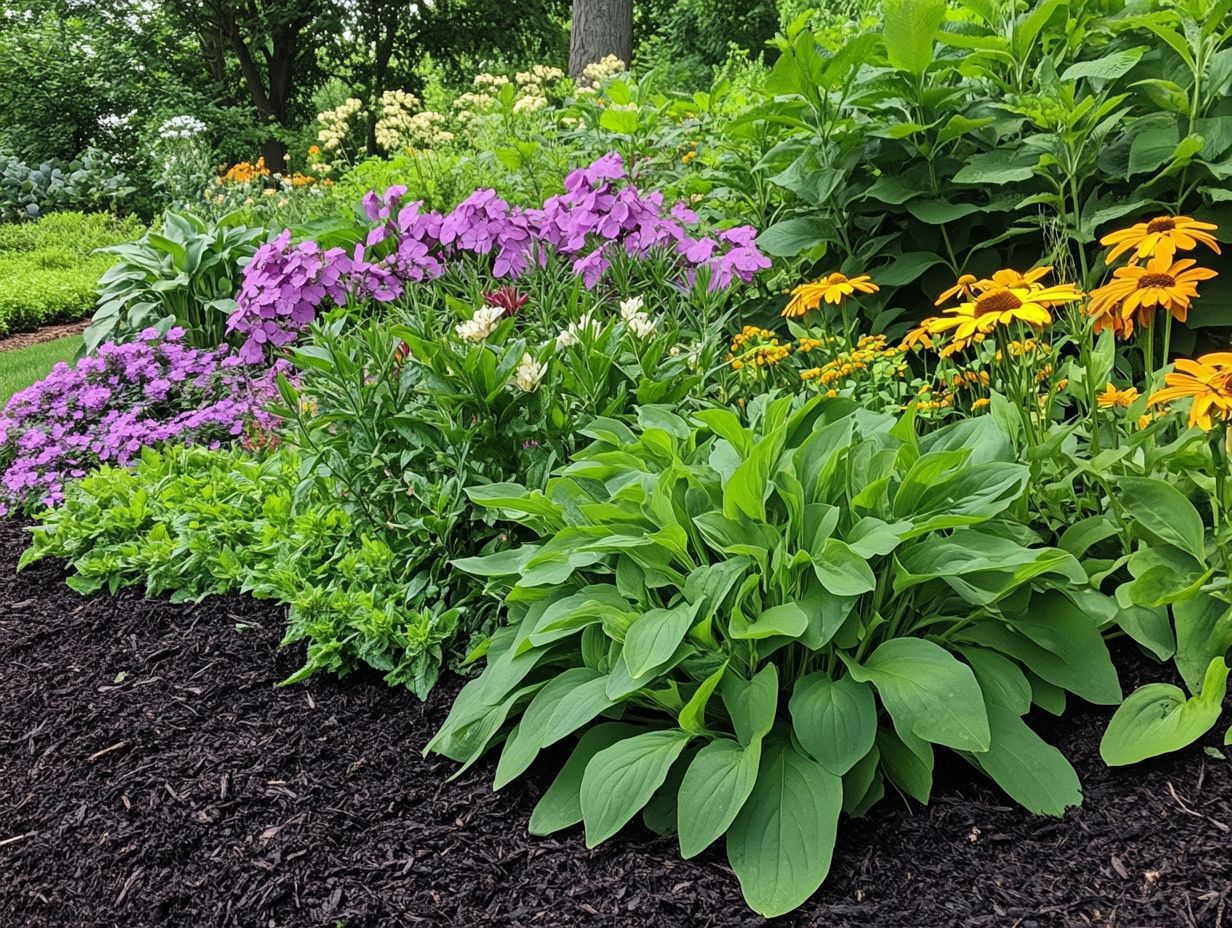 A garden with mulch for pest prevention