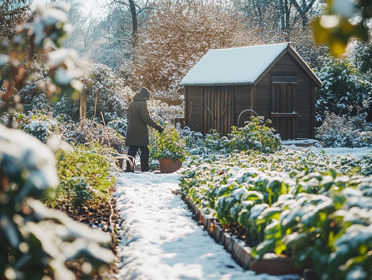 Visual summary of the benefits of winter gardening.