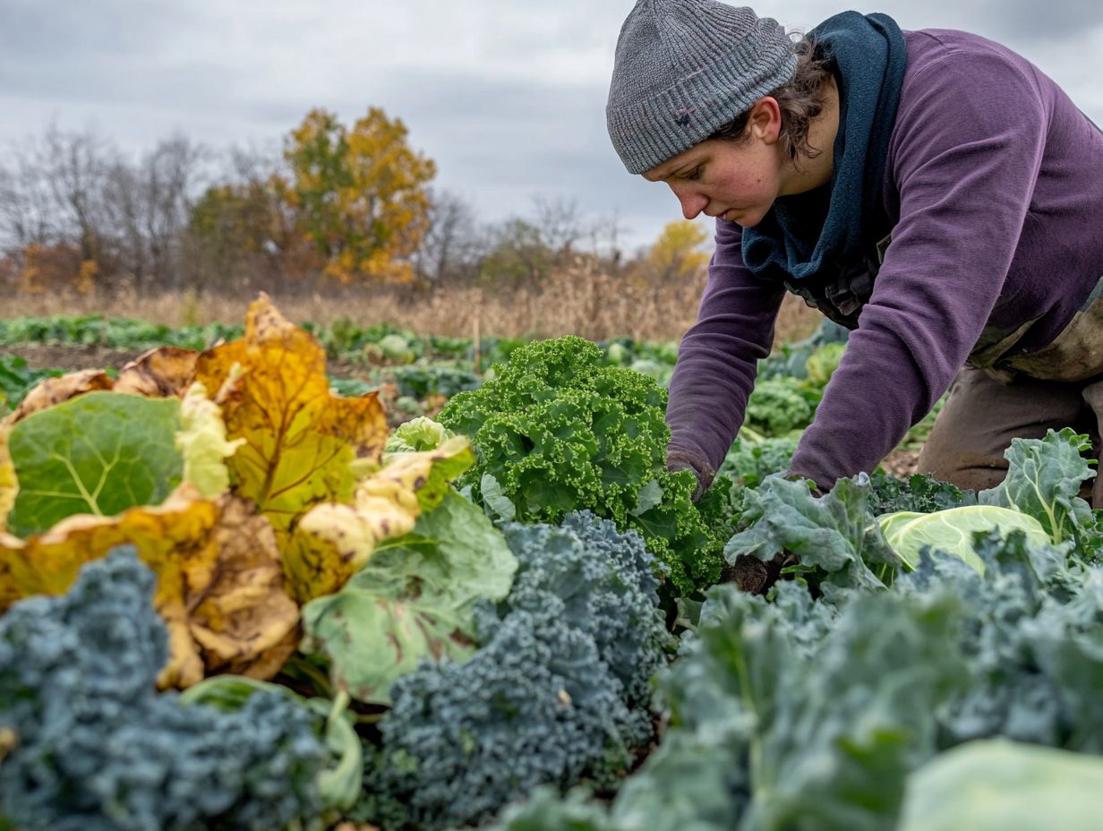 Cold-weather crops thriving in a frost-free environment