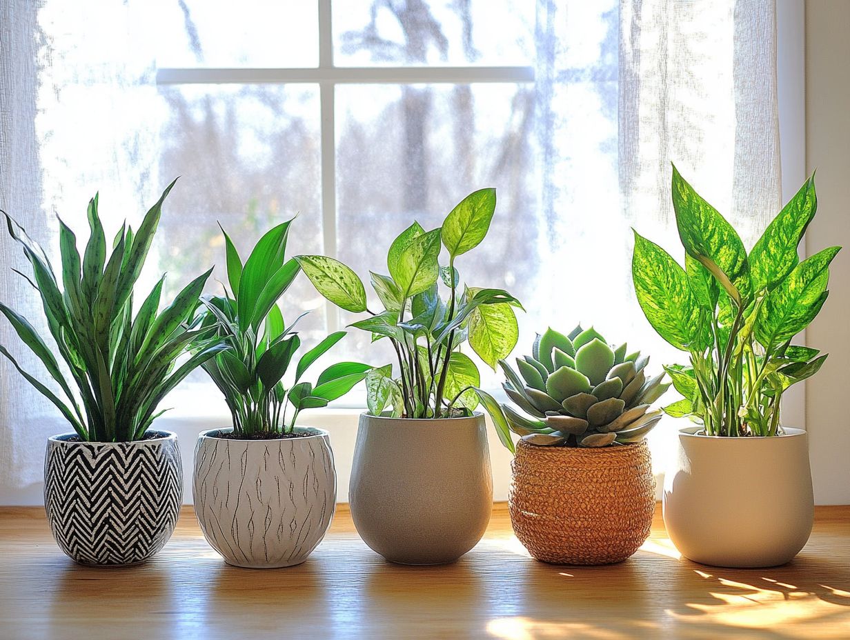 A vibrant Snake Plant thriving in a winter setting.