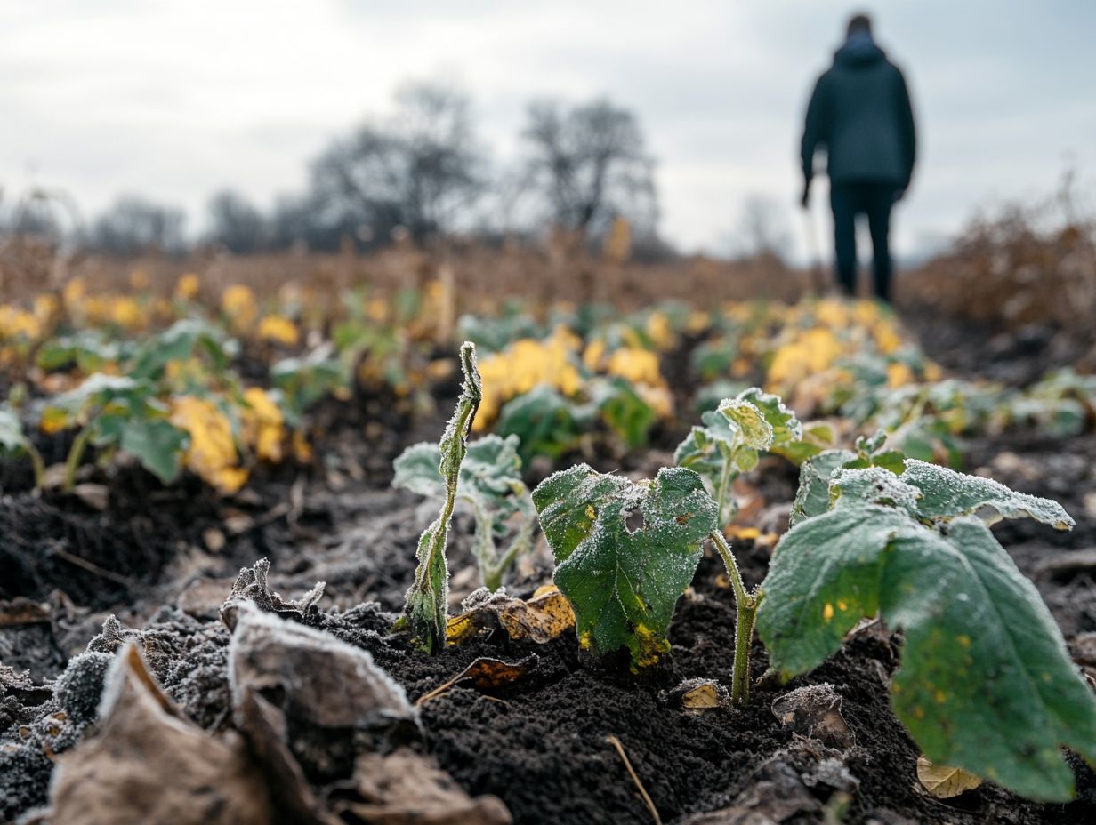 Illustration of common winter crop pest signs