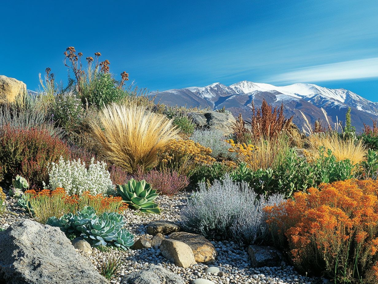 Illustration of key takeaways for cold-climate xeriscaping