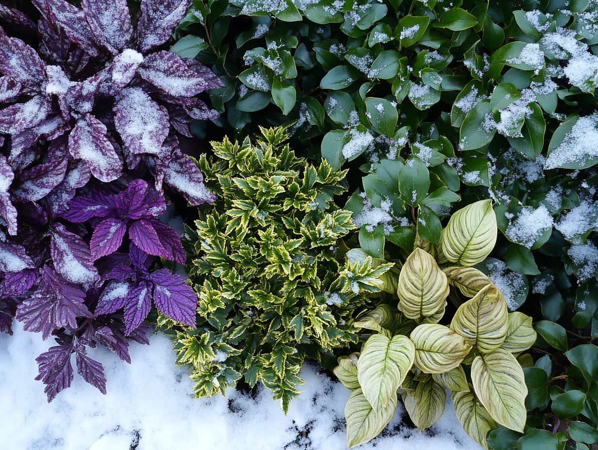 Hellebores blooming in a garden setting