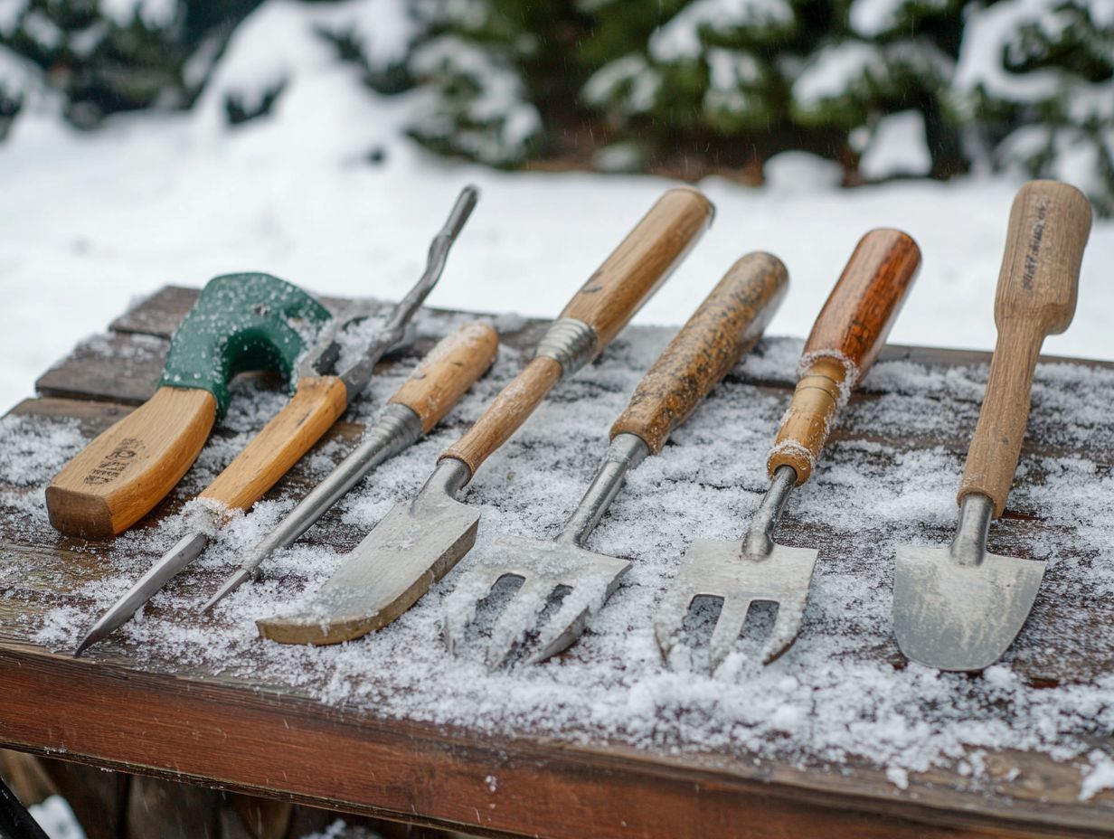 A handheld weeder assisting in winter weed control