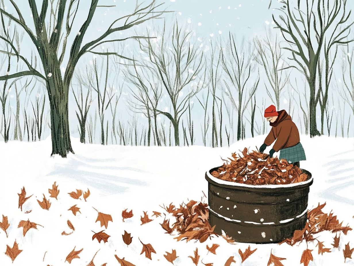 What are the best materials to use for composting in cold climates?