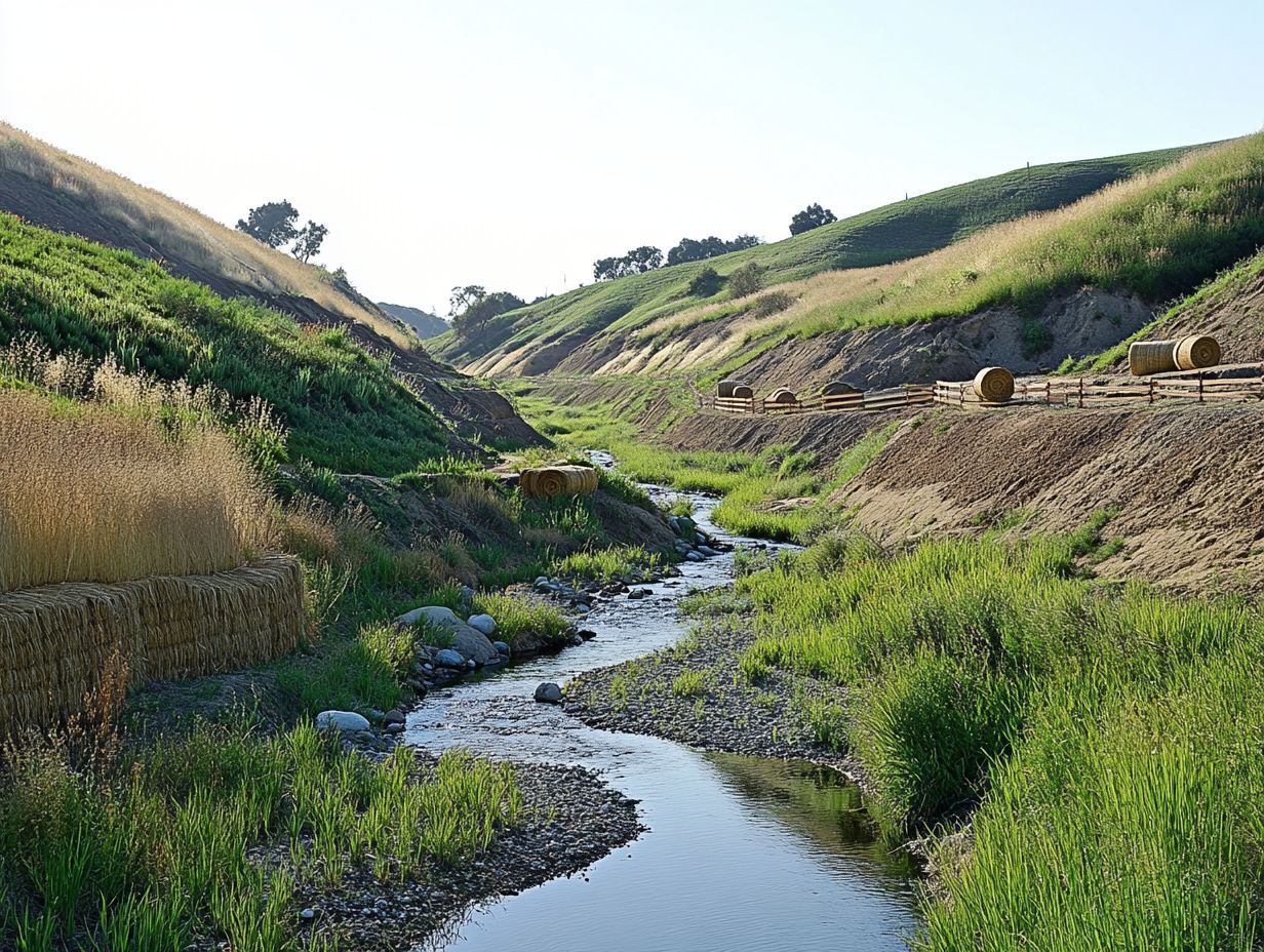 Illustration showing effective strategies for controlling soil erosion