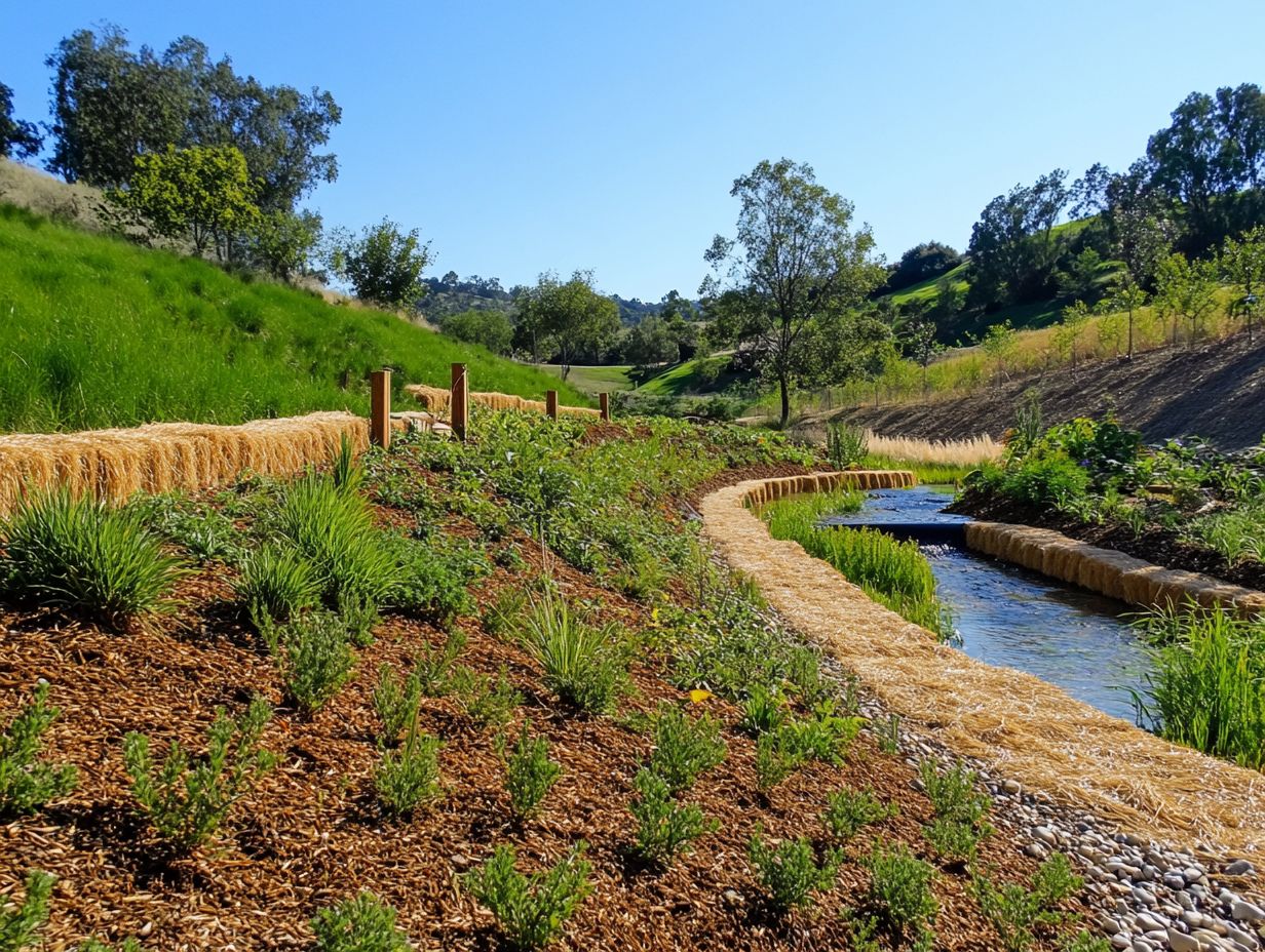 An illustration depicting the importance of preserving soil health for erosion control