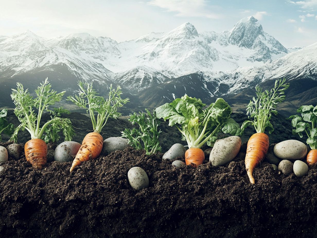 Best soil types for root vegetables in cold climates