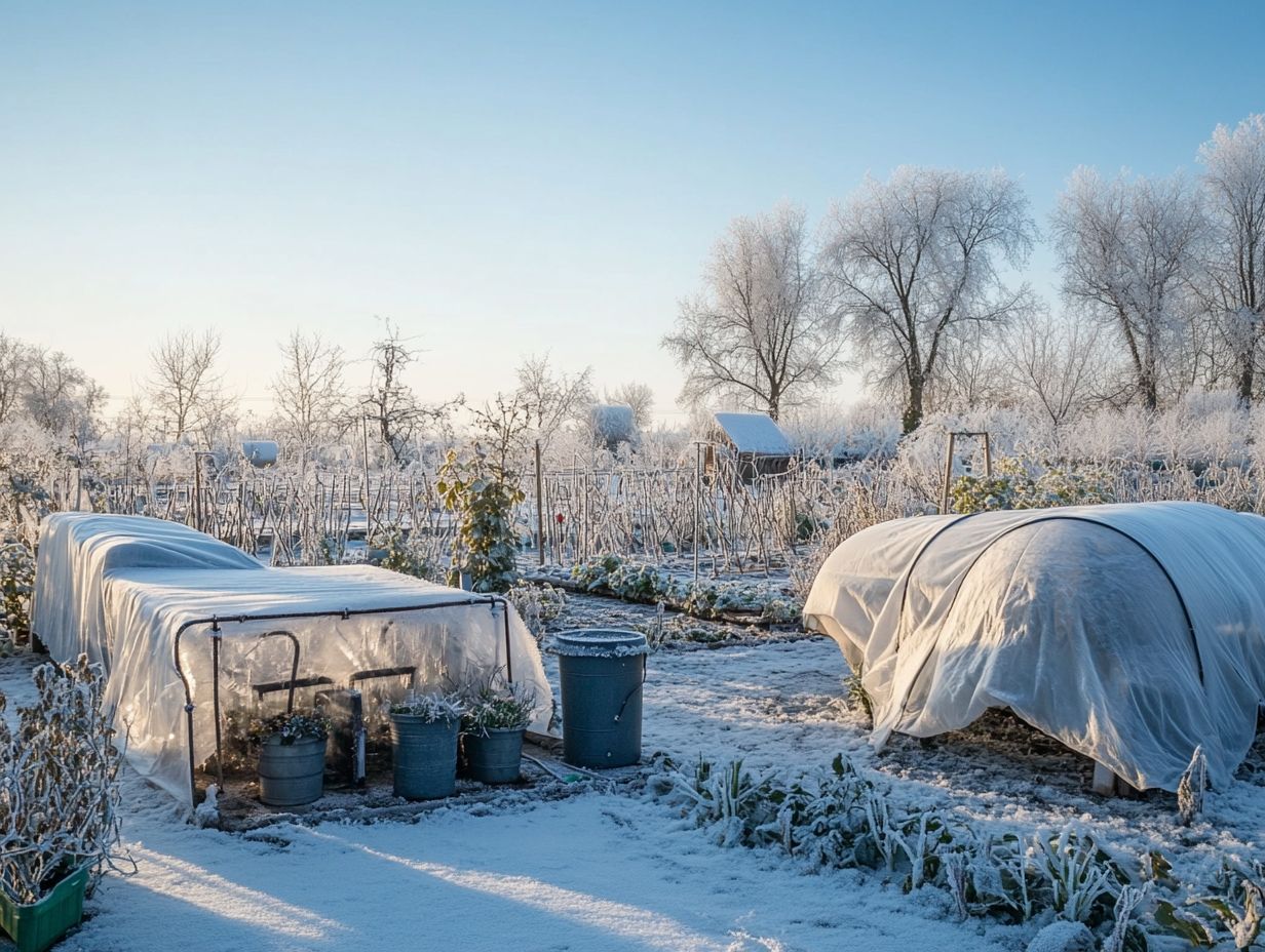 Illustration of key takeaways for protecting plants from frost