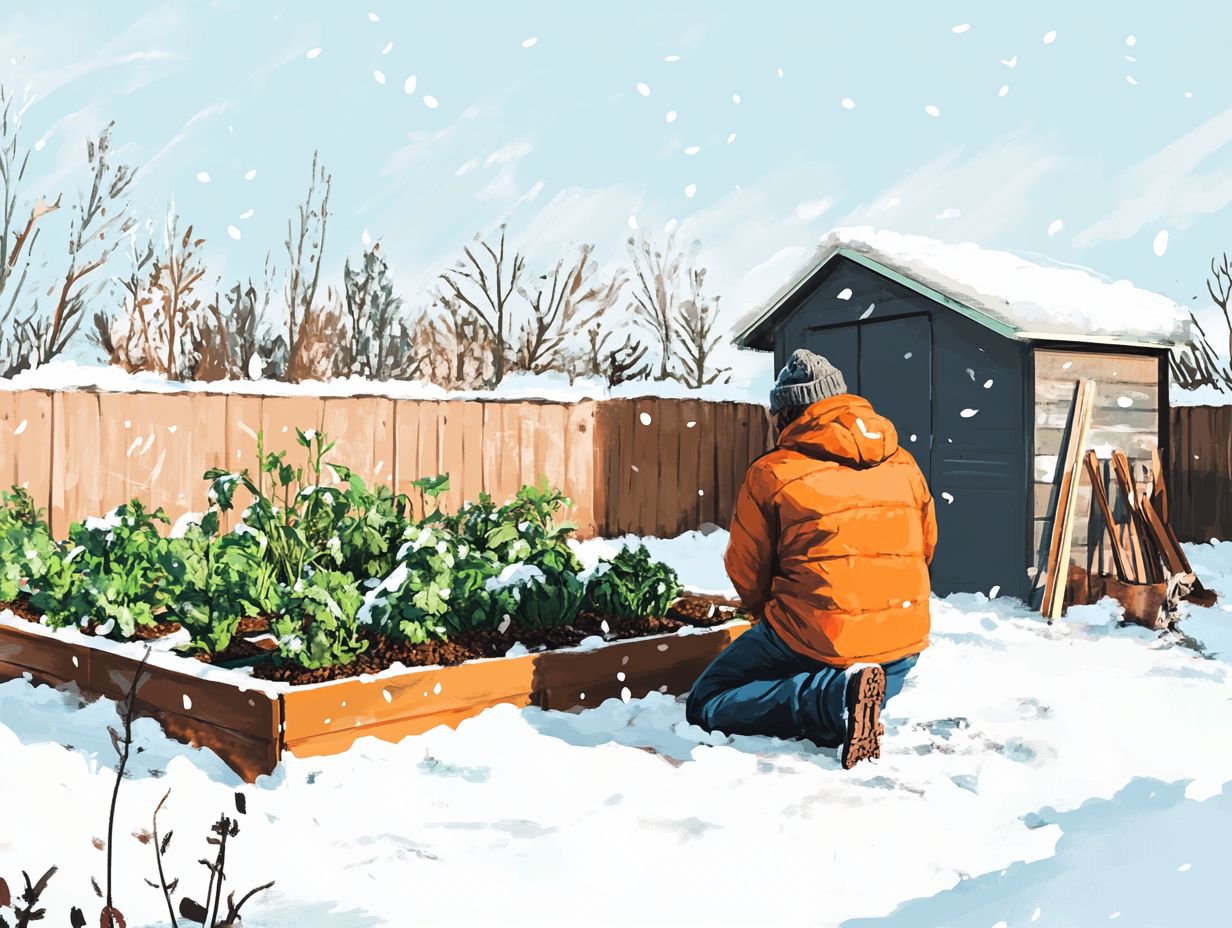 An illustration showcasing frequently asked questions on winter gardening.