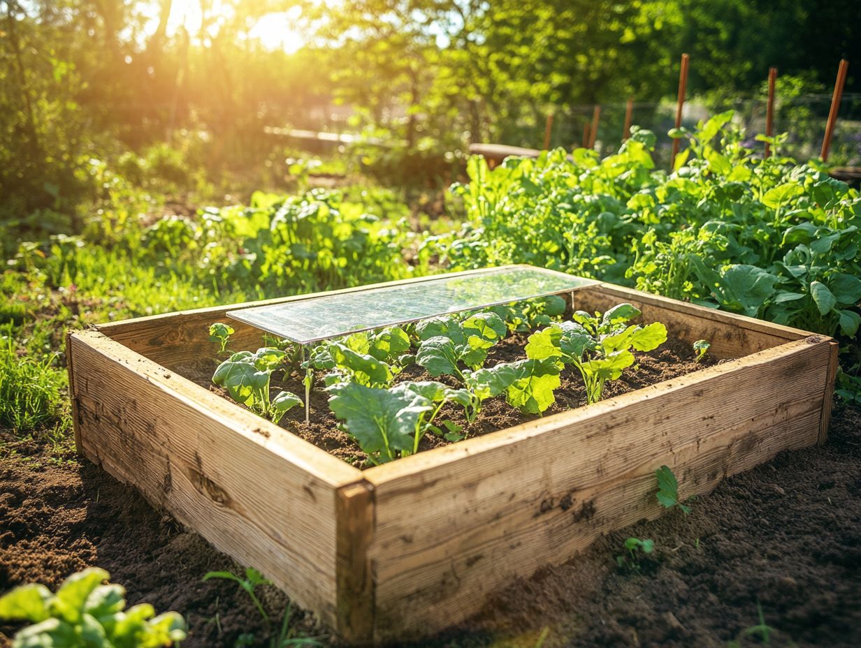 Image showing key takeaways for building a cold frame.