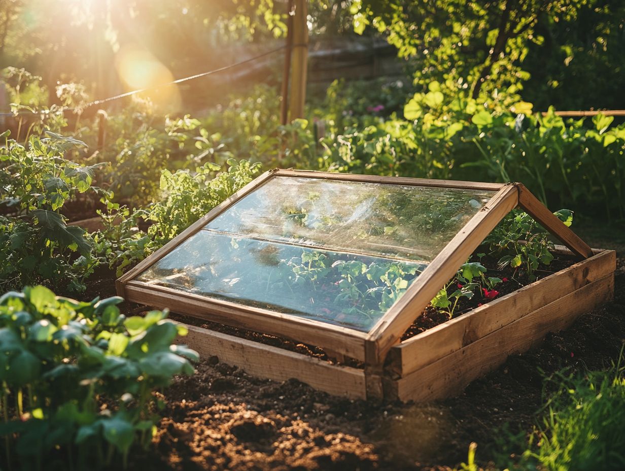 Visual guide to building a simple cold frame for crops