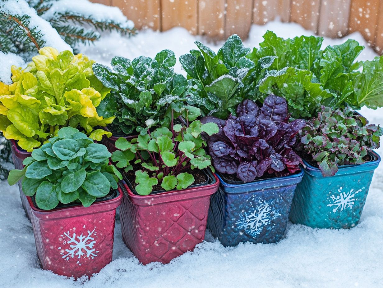 What are some important factors to consider when choosing plants for cold-climate containers?