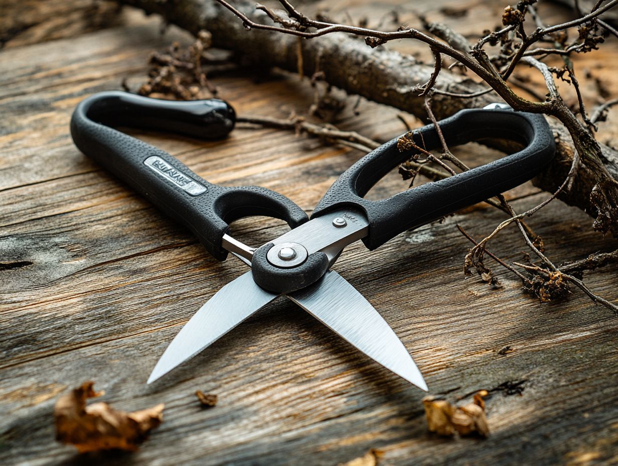 Image showcasing the best pruning shears for winter pruning.