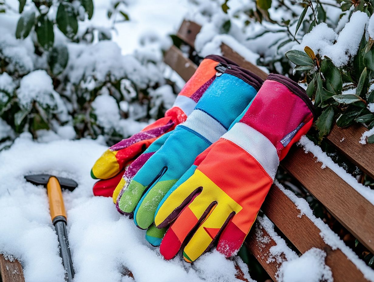 Image showing various materials suitable for cold-weather gardening gloves