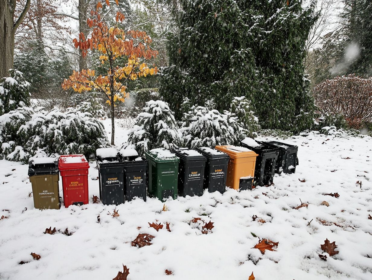 An illustration showing how to mulch properly in cold weather.