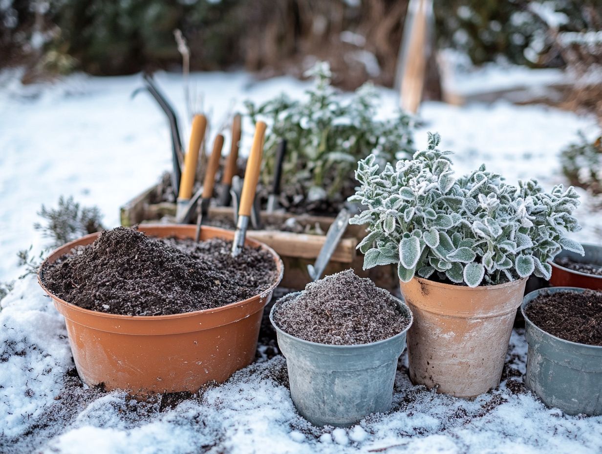 A visual guide showing the ideal soil composition for cold-climate gardening