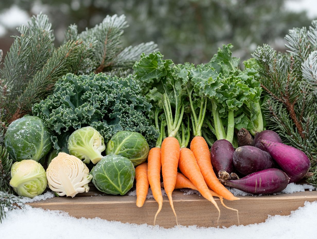 A plate of seasonal winter vegetables