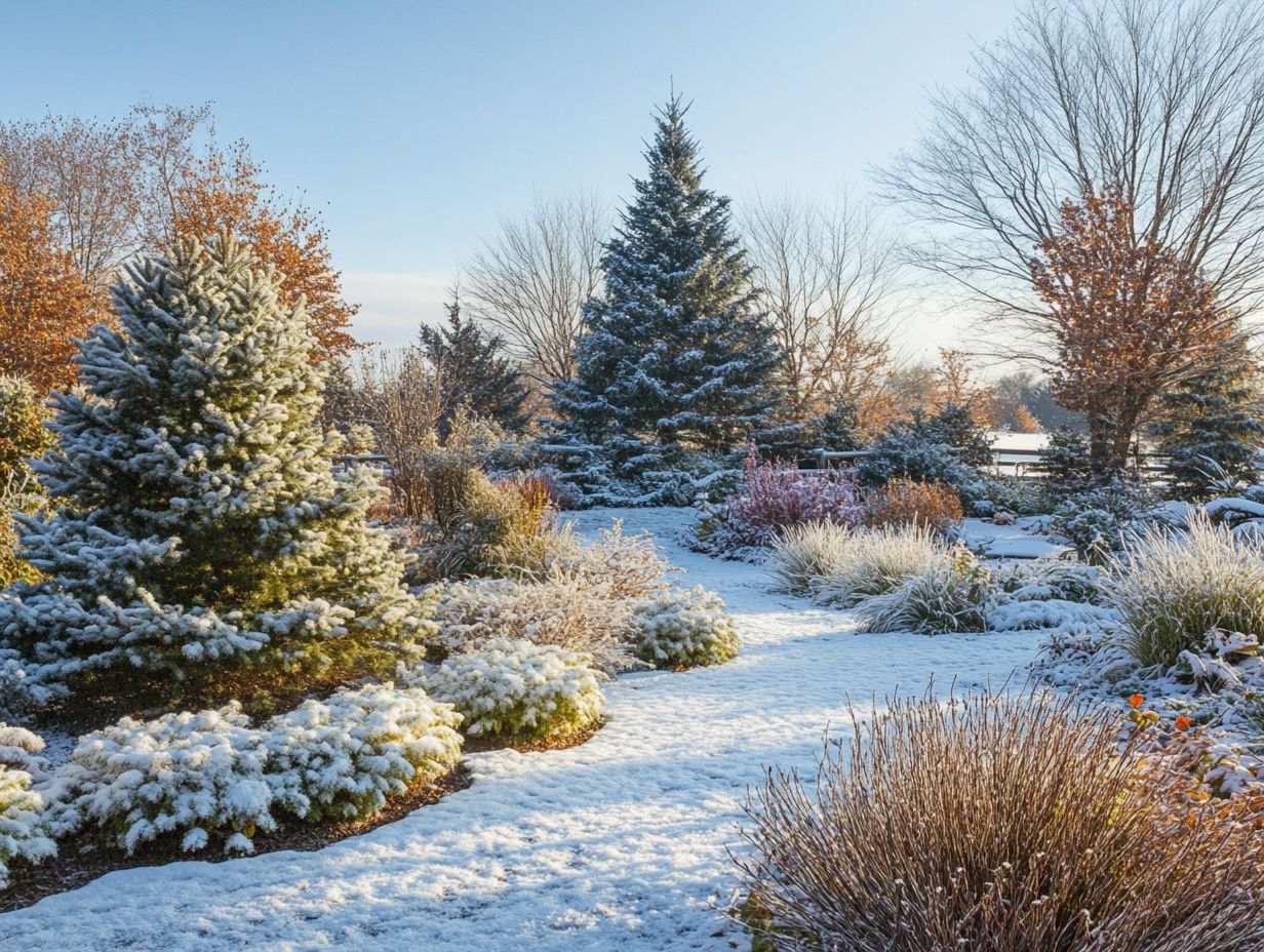 A garden thriving in cold climates.