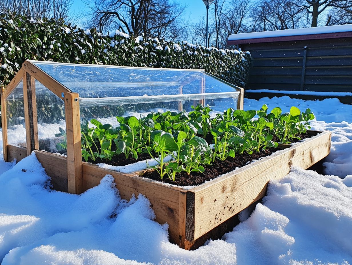 How do I set up a cold frame for my winter garden?