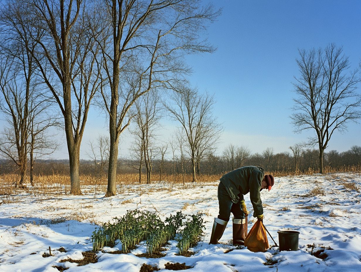 Visual representation of key takeaways for cold-weather crop care.