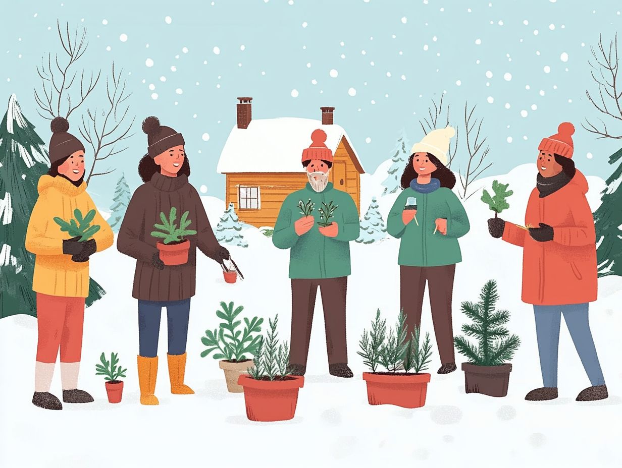 An infographic summarizing Frequently Asked Questions about cold-climate gardening clubs