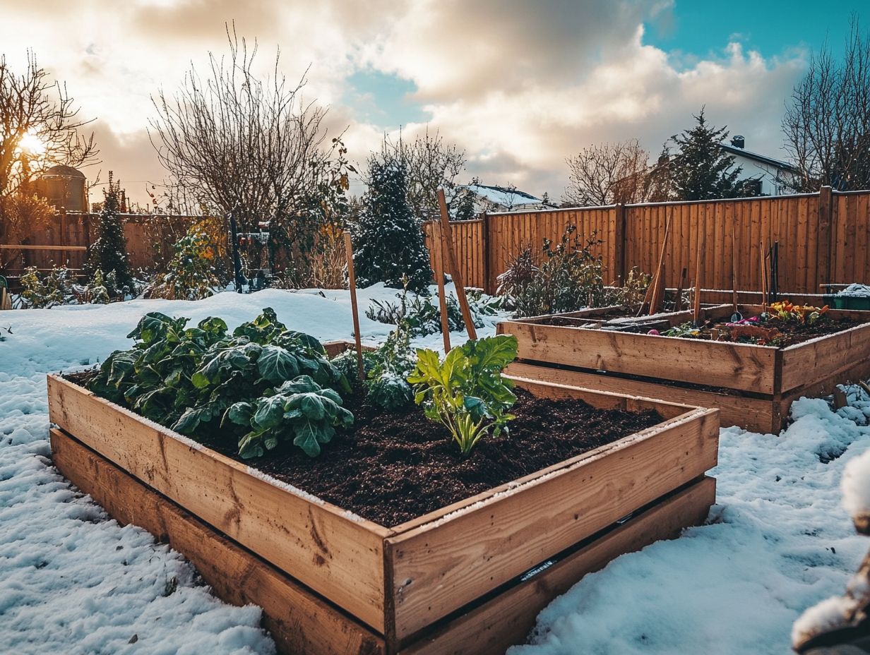 Image showing durable materials for raised beds in cold climates.