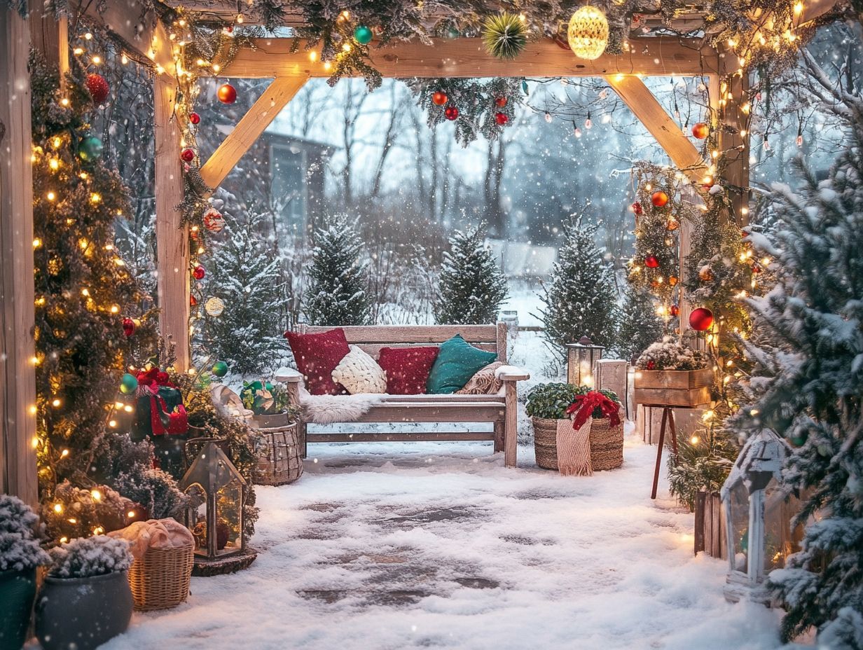 Can I repurpose items from my home to decorate my winter garden?