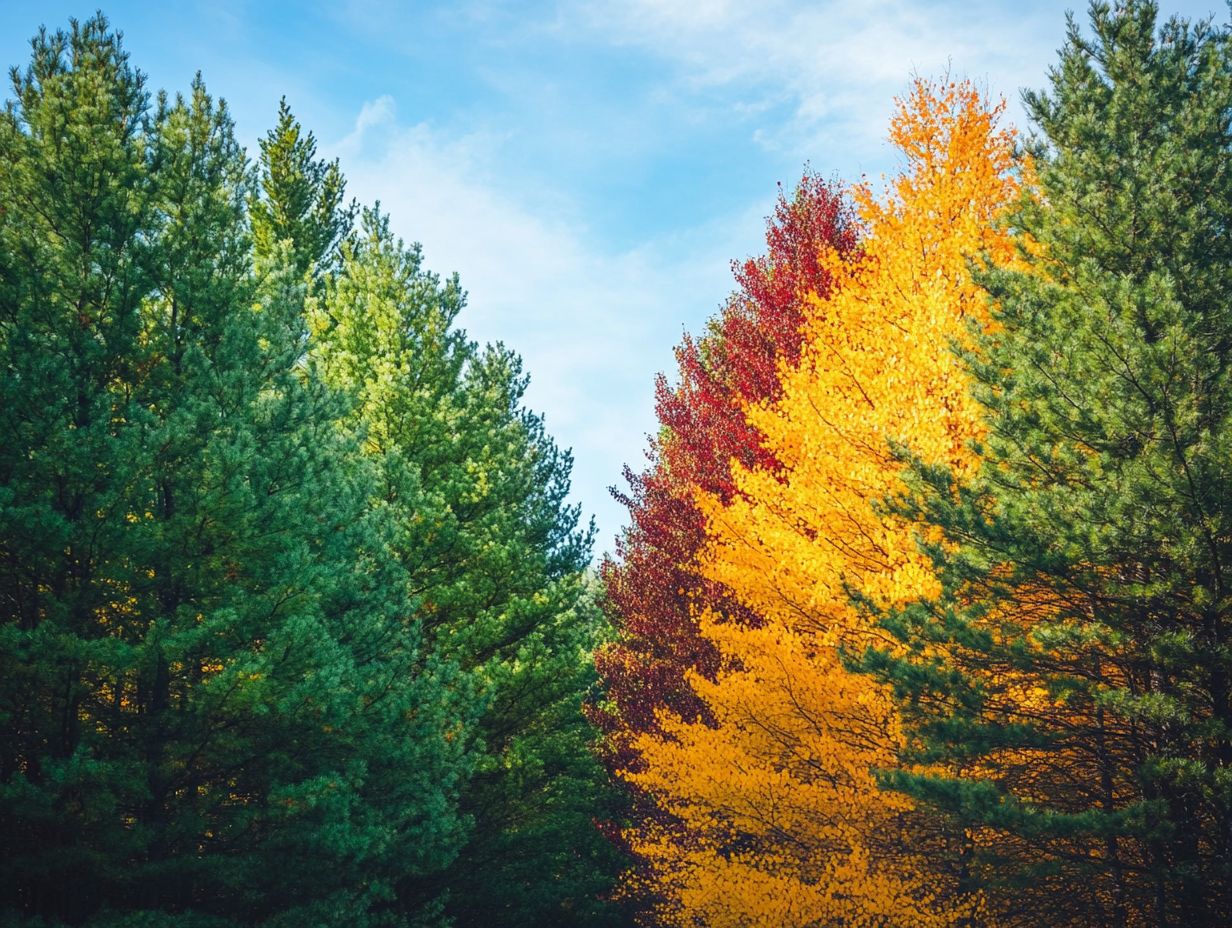 Deciduous vs Evergreen trees environmental benefits