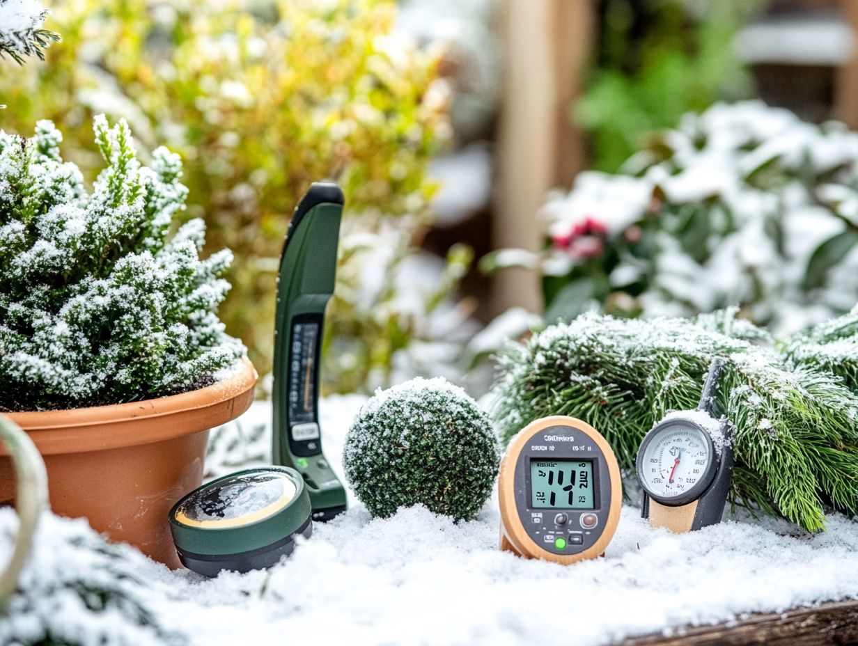 A Bluetooth thermometer used in gardening