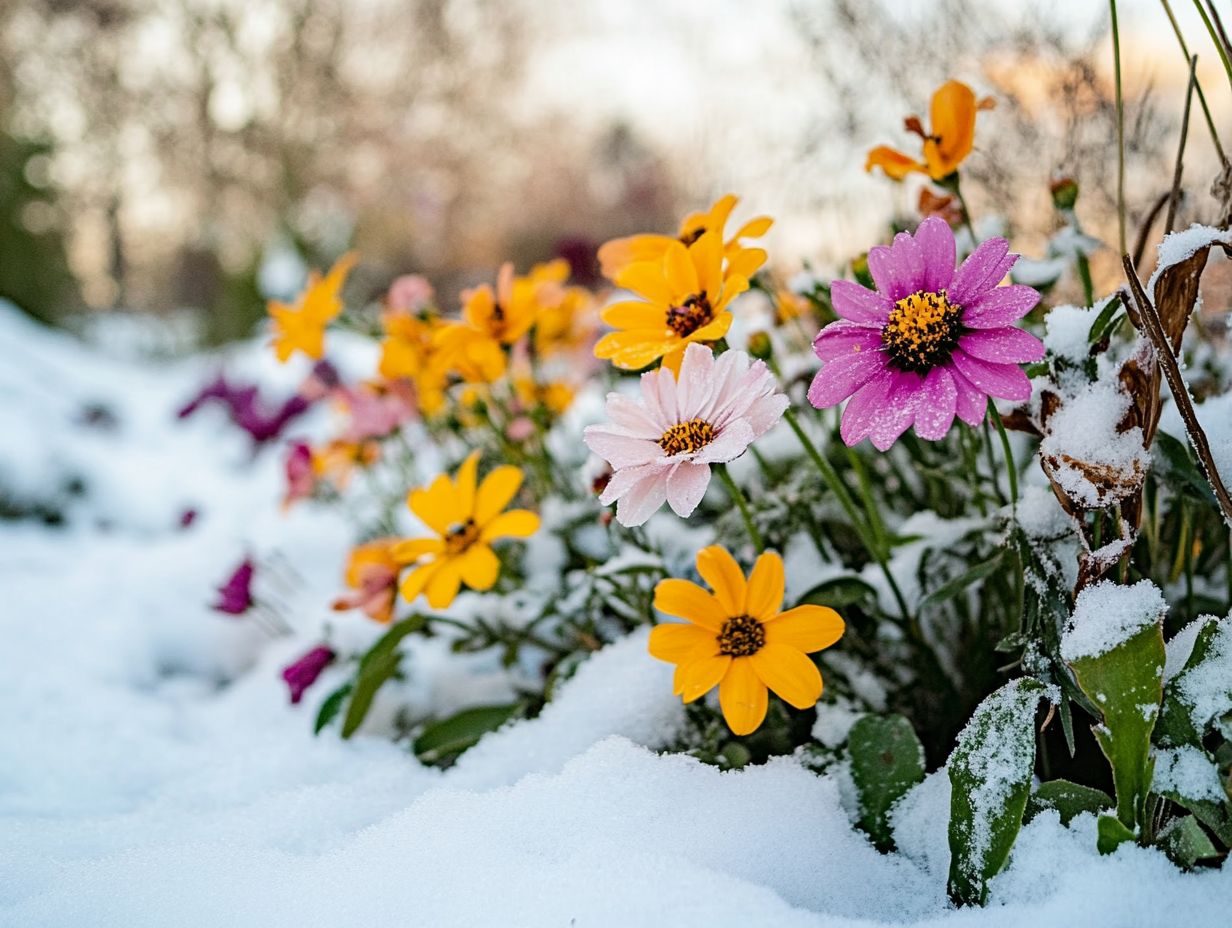 Colorful Primroses in a garden setting