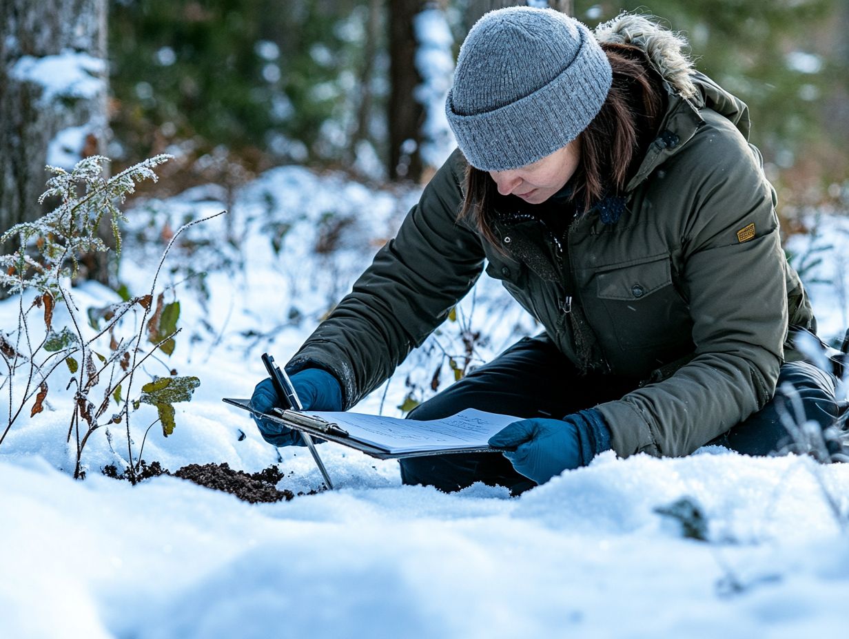 Illustration of guidelines for soil testing in cold climates