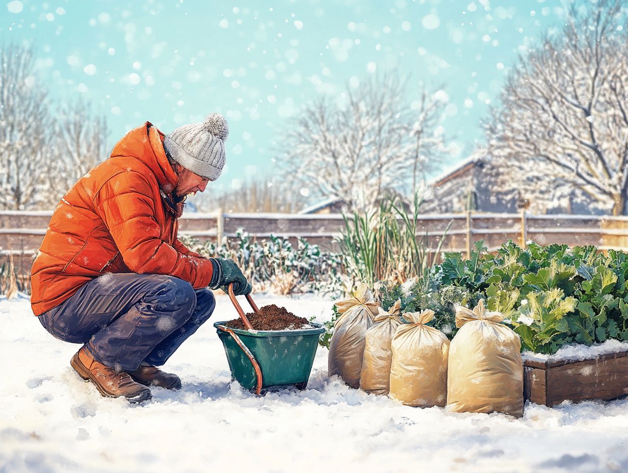 Illustration of tips for maintaining long-term soil health in cold climates