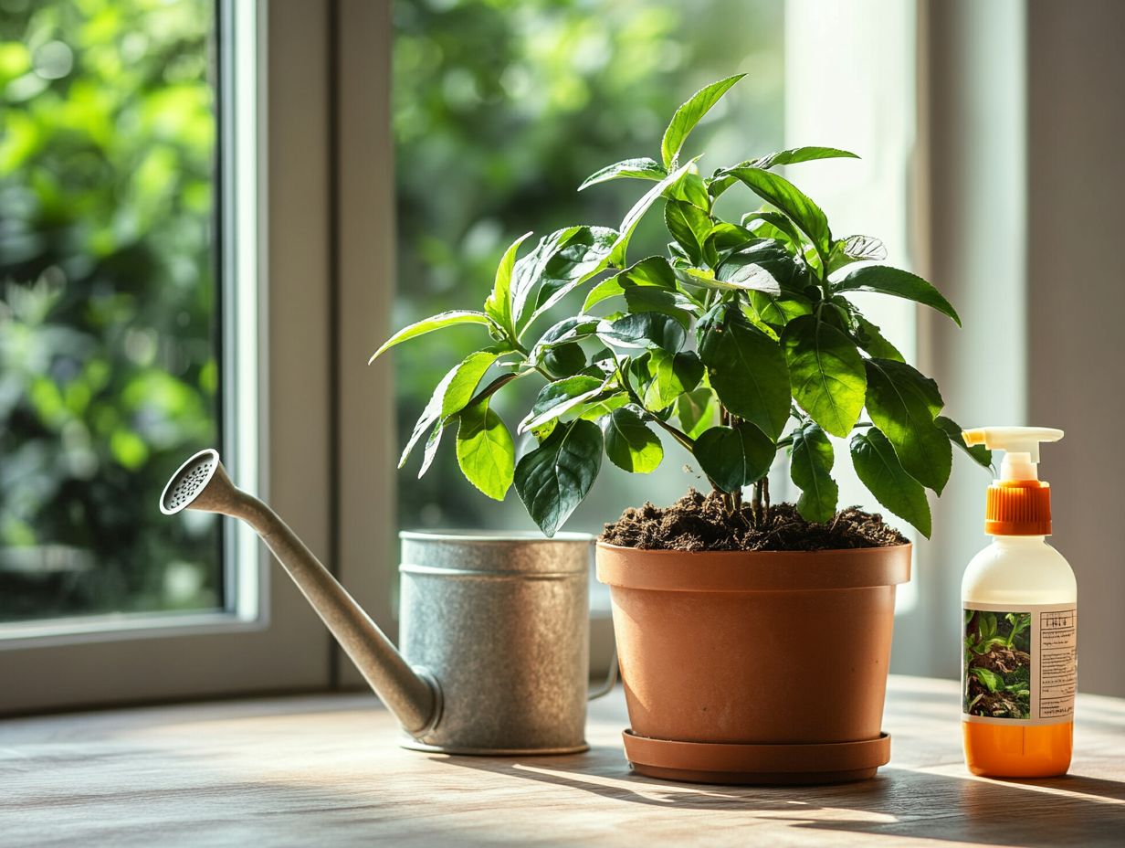 Illustration showing how to prevent overwatering in houseplants.