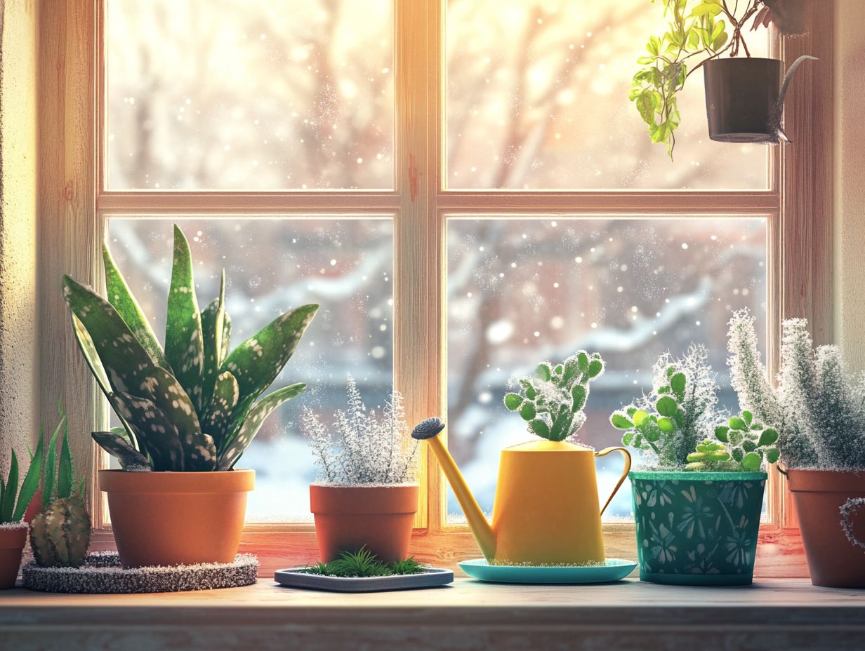 What is the ideal temperature for indoor plants in winter?