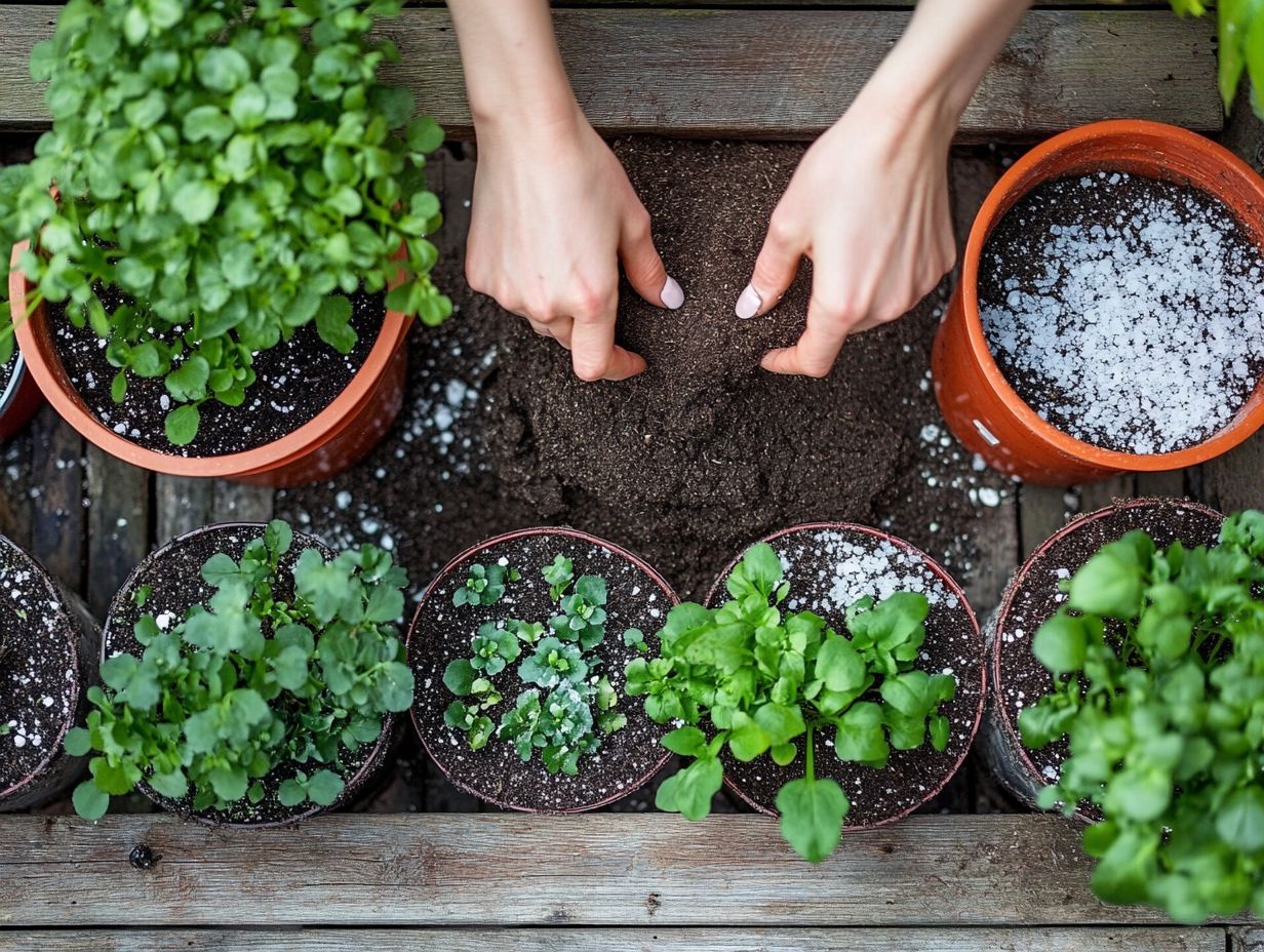 Image showing factors to consider for potting mix in cold gardens