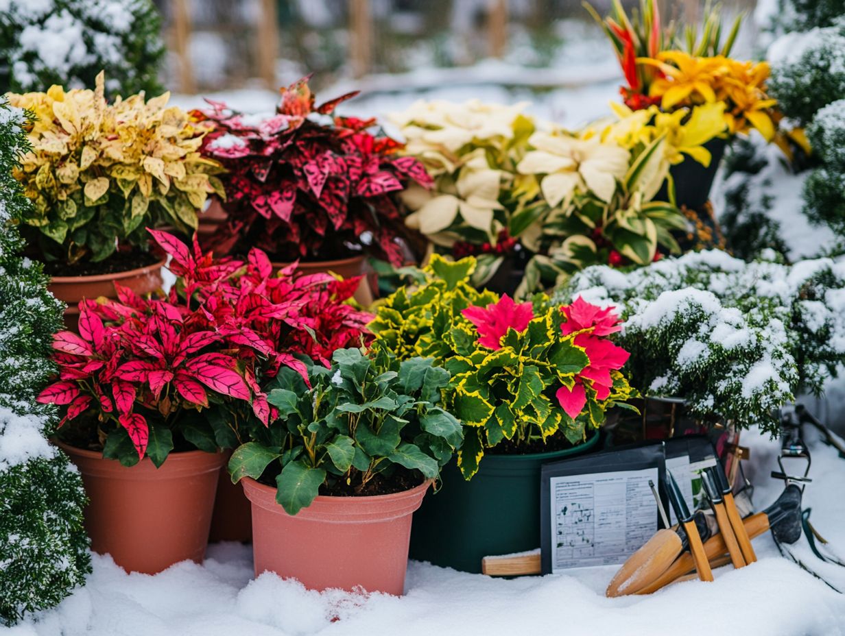 Colorful and fruitful winter garden varieties suitable for cold climates