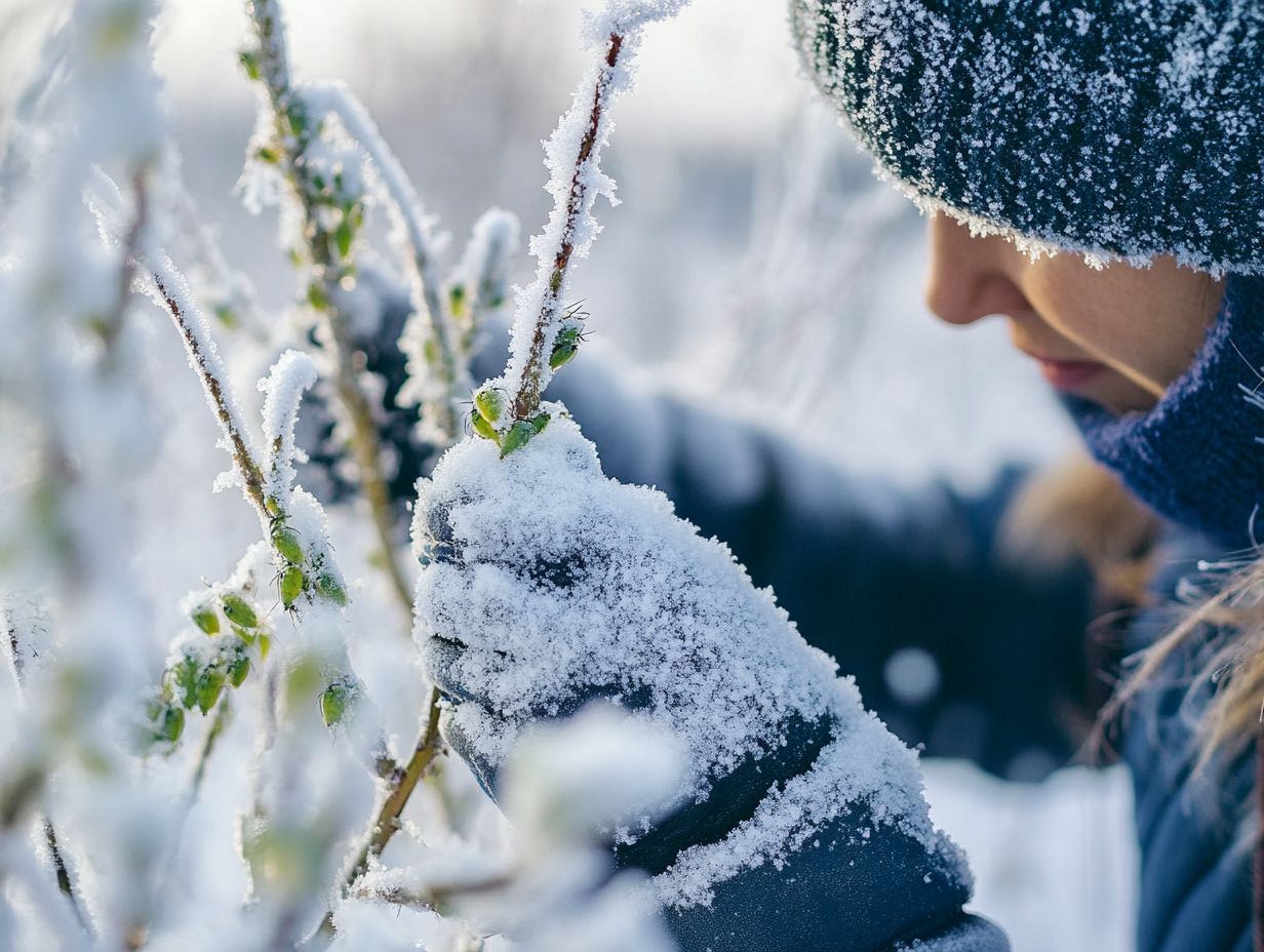 A summary image illustrating key takeaways about managing aphids in cold weather.