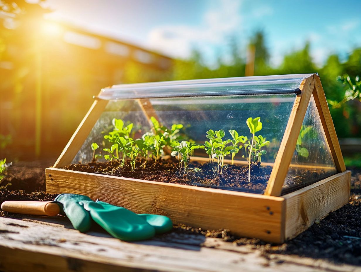 Illustration of key takeaways for building a cold frame.