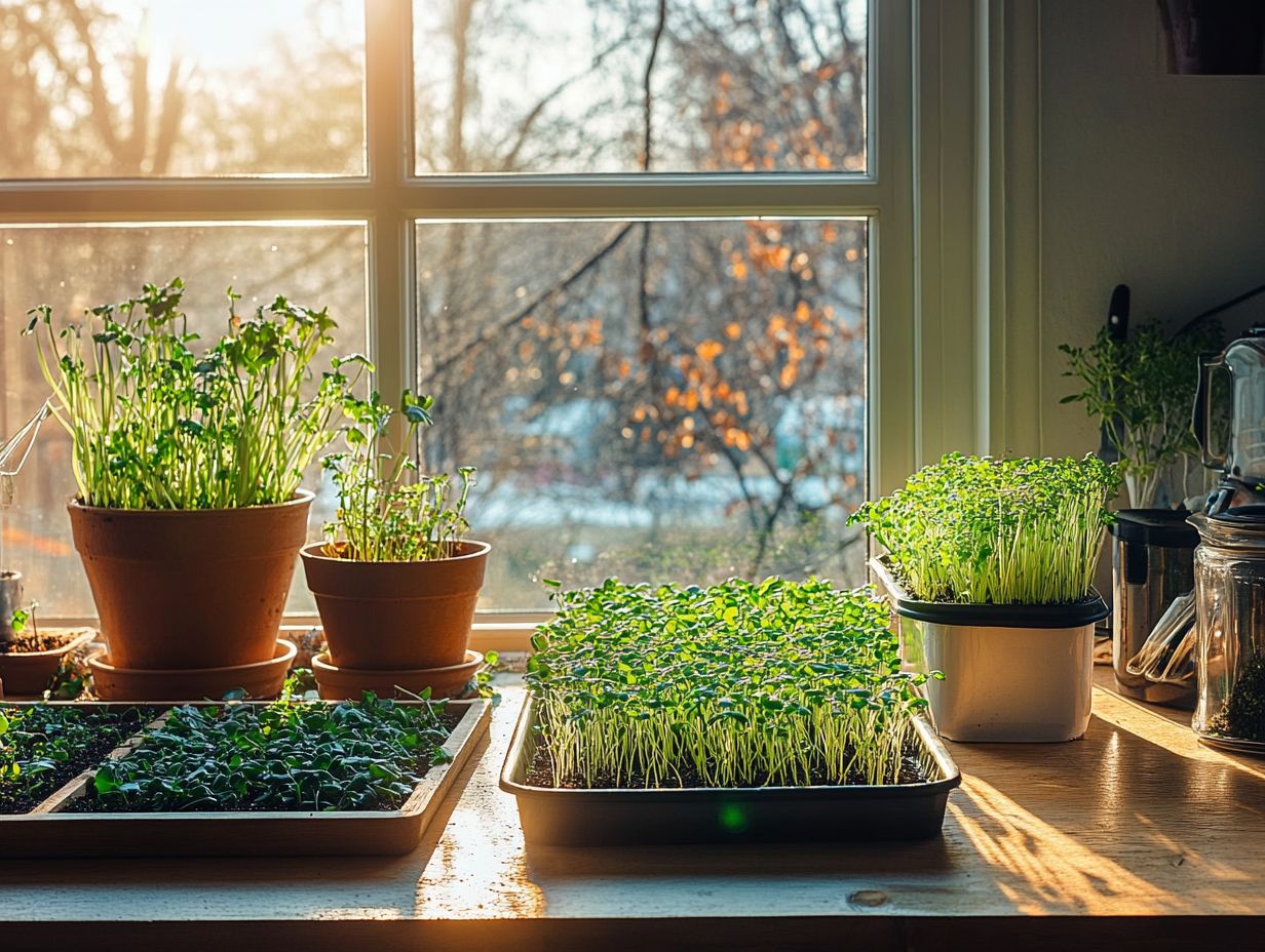 An illustration representing frequently asked questions about microgreens.