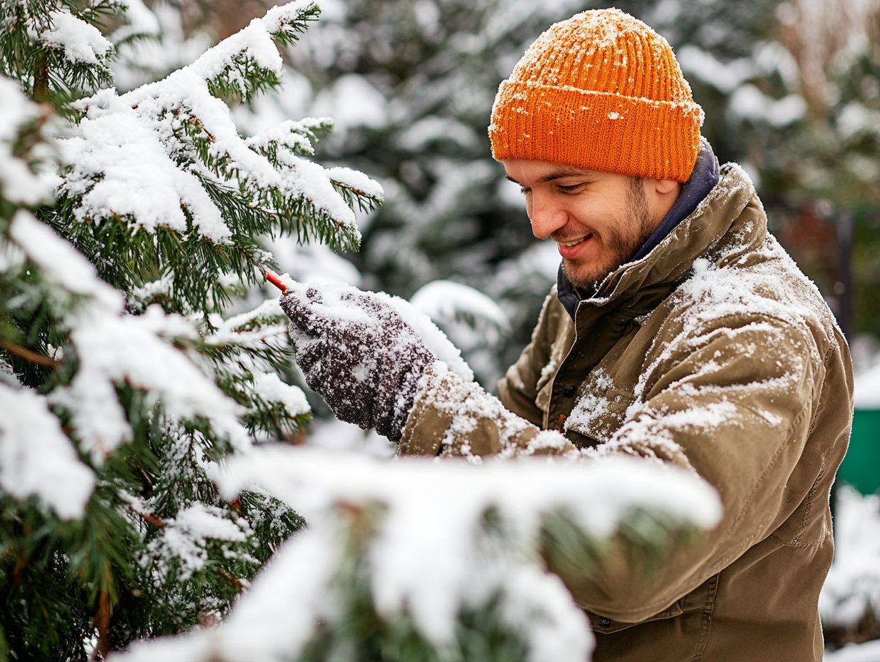 How can I prevent snow from damaging my plants?