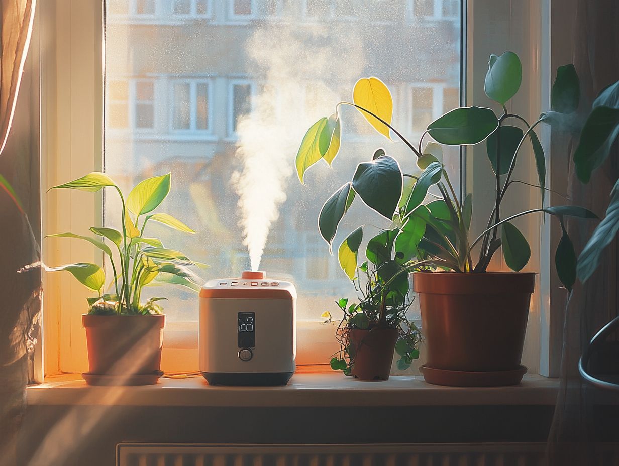 What is the ideal humidity level for winter plants and tropical plants?