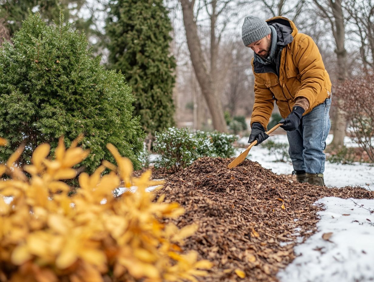 Illustration showing common winter gardening mistakes