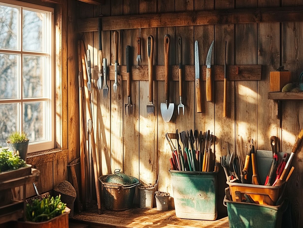 Demonstration of rust prevention techniques for gardening tools