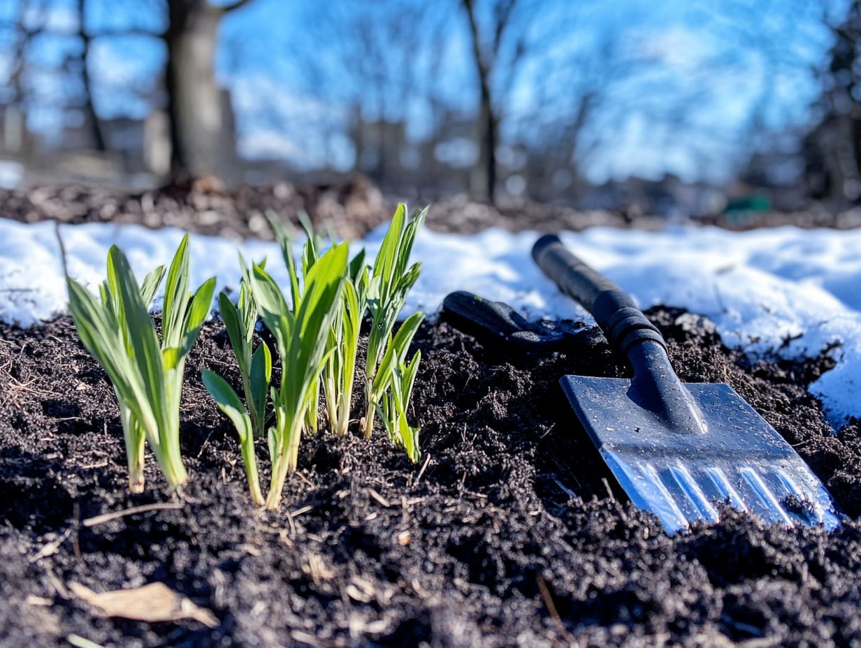 A gardener avoiding common mistakes during spring preparation