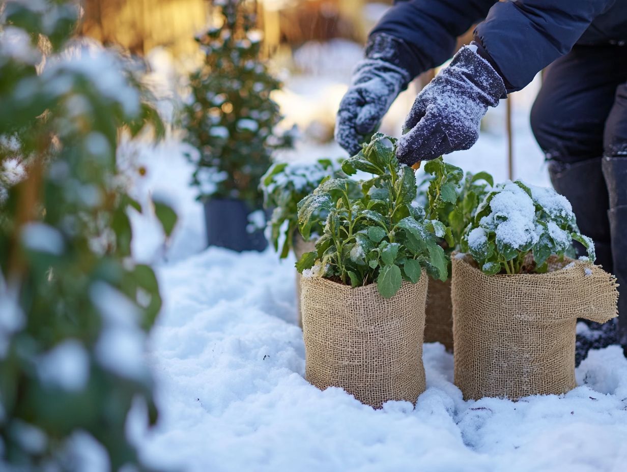 An infographic summarizing key takeaways for protecting your plants in cold weather.