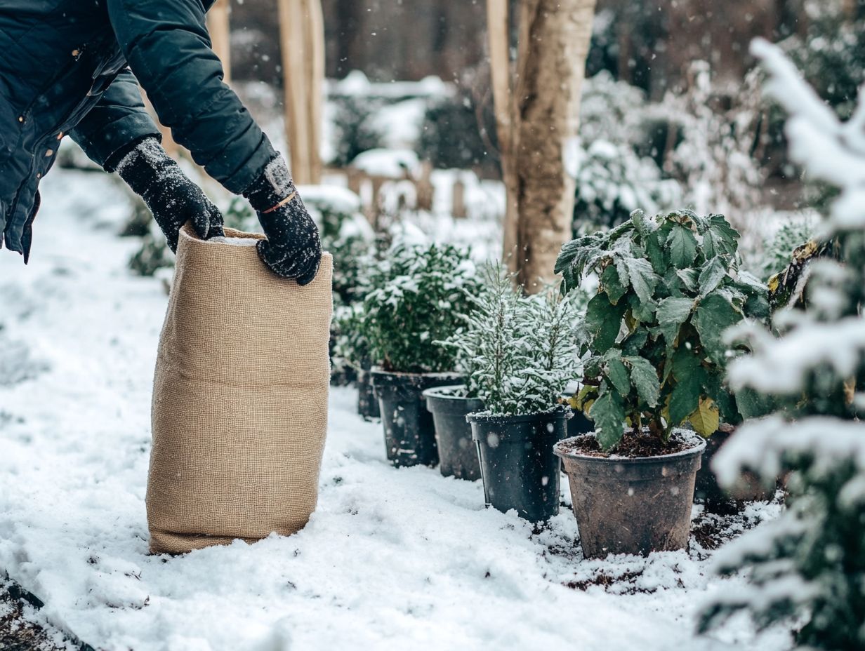 Watering plants in cold weather