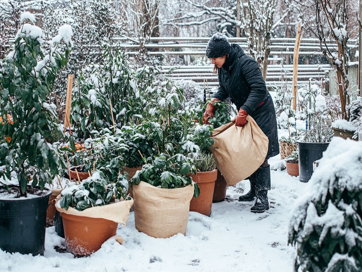 Plants recovering from cold weather