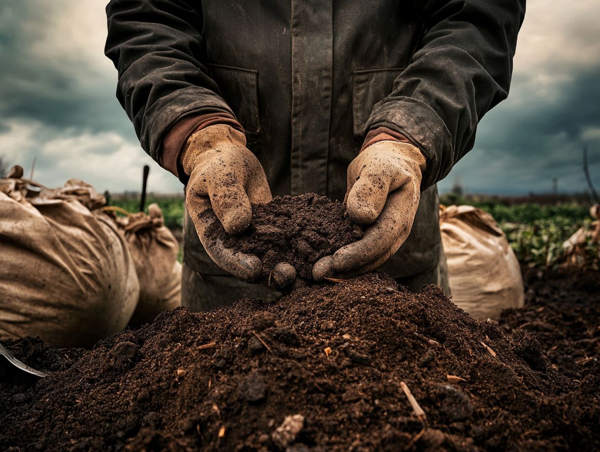 Protecting soil from cold weather with mulch