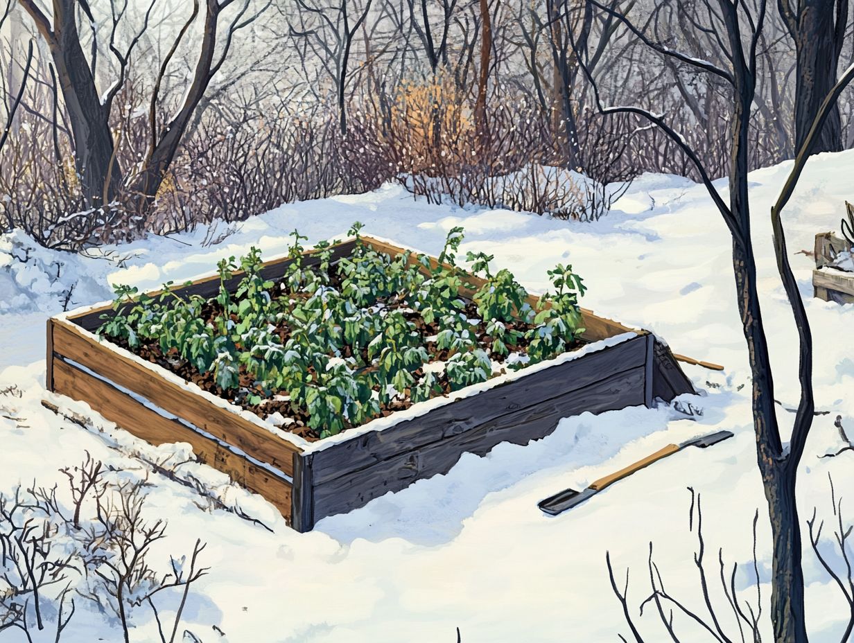 Cold-climate gardening plants including leafy greens and root vegetables